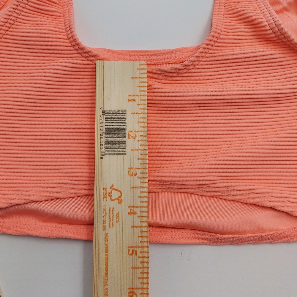 Billabong Bikini Top Womens S/8 Peach Brand New Ribbed Tanlines Longer Tank - Picture 6 of 9
